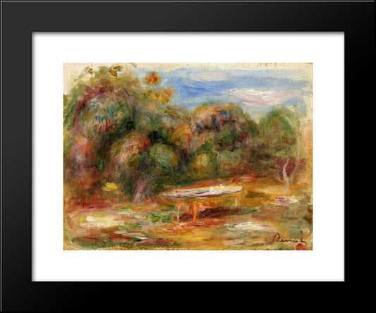 In The Garden At Collettes In Cagnes 20x24 Black Modern Wood Framed Art Print Poster by Renoir, Pierre Auguste