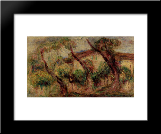 In The Garden Of Collettes At Cagnes 20x24 Black Modern Wood Framed Art Print Poster by Renoir, Pierre Auguste
