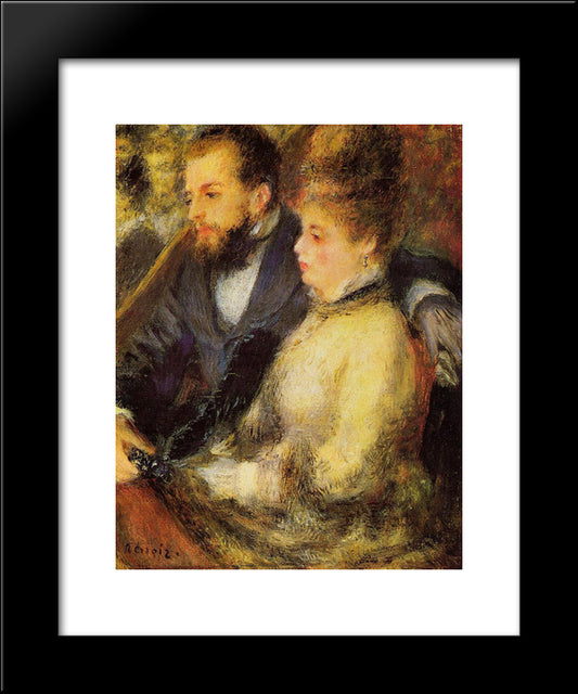 In The Loge 20x24 Black Modern Wood Framed Art Print Poster by Renoir, Pierre Auguste