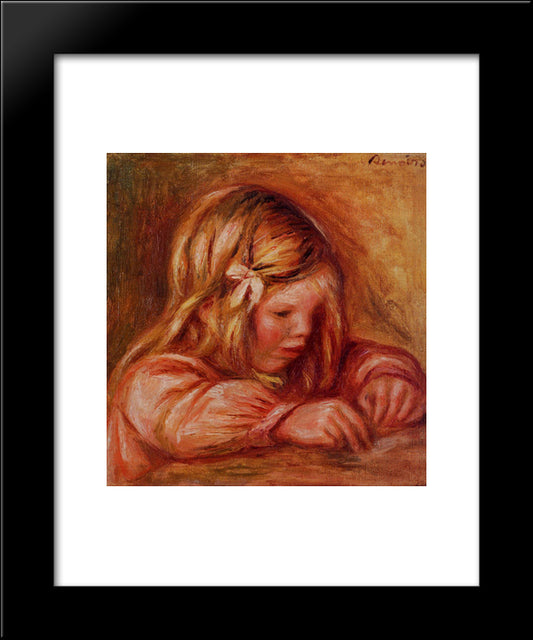 Jean Renoir Writing 20x24 Black Modern Wood Framed Art Print Poster by Renoir, Pierre Auguste