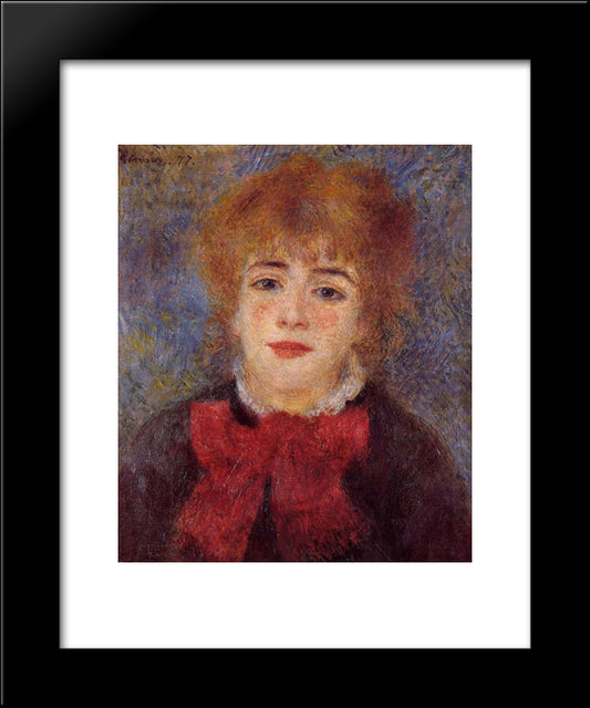 Jeanne Samary 20x24 Black Modern Wood Framed Art Print Poster by Renoir, Pierre Auguste