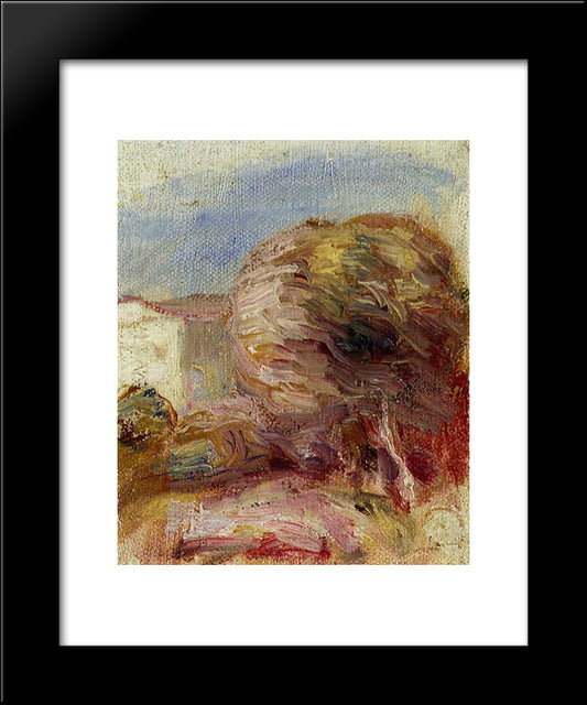 La Poste At Cagnes 20x24 Black Modern Wood Framed Art Print Poster by Renoir, Pierre Auguste