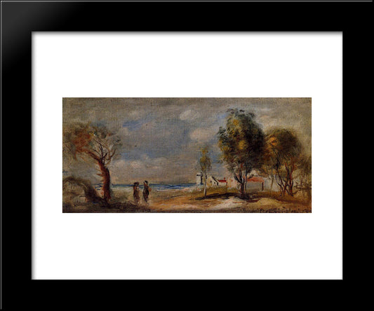 Landscape (After Corot) 20x24 Black Modern Wood Framed Art Print Poster by Renoir, Pierre Auguste