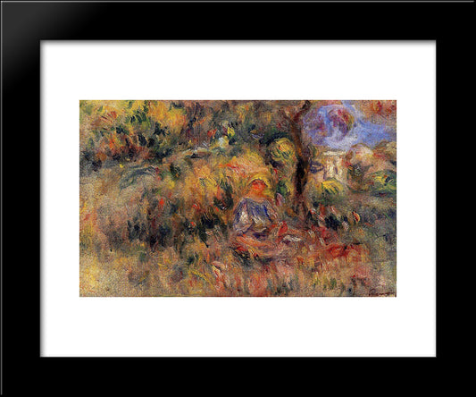 Landscape (Sketch) 20x24 Black Modern Wood Framed Art Print Poster by Renoir, Pierre Auguste