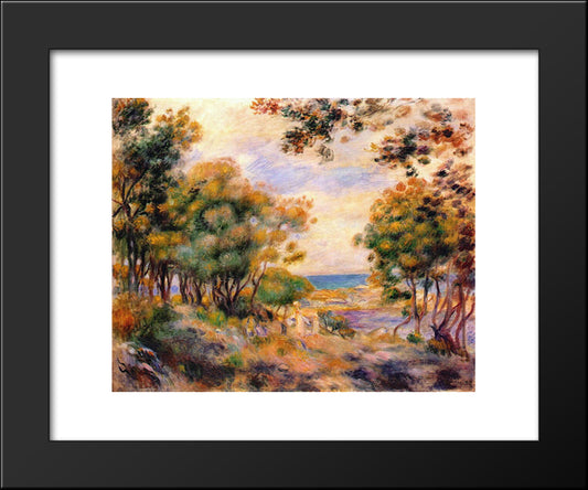Landscape At Beaulieu 20x24 Black Modern Wood Framed Art Print Poster by Renoir, Pierre Auguste
