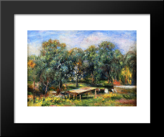 Landscape At Collettes 20x24 Black Modern Wood Framed Art Print Poster by Renoir, Pierre Auguste