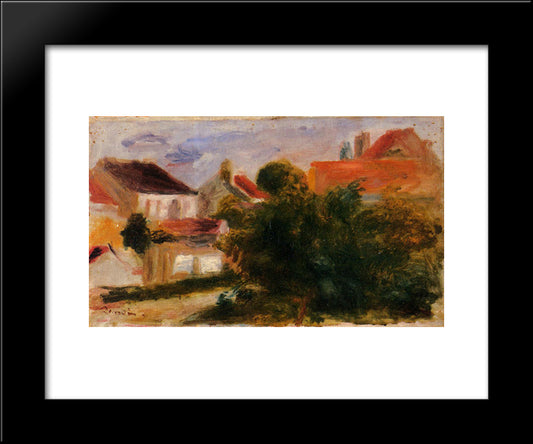 Landscape At Essoyes 20x24 Black Modern Wood Framed Art Print Poster by Renoir, Pierre Auguste
