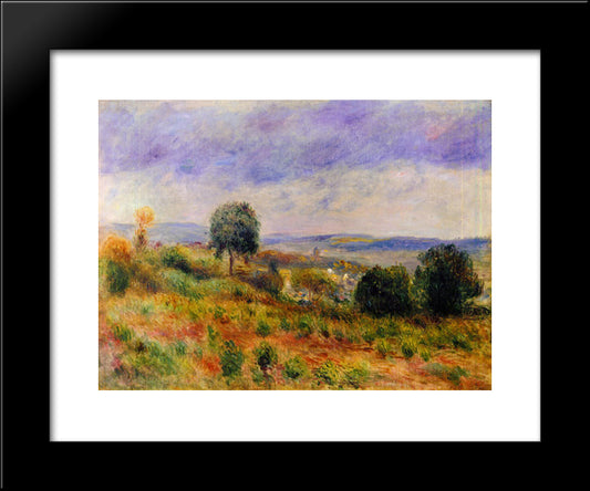 Landscape Auvers Sur Oise 20x24 Black Modern Wood Framed Art Print Poster by Renoir, Pierre Auguste