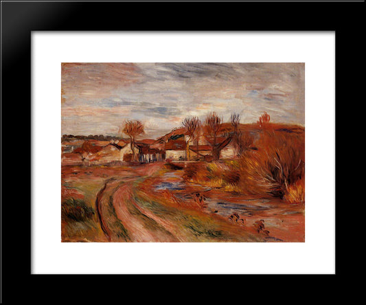 Landscape In Normandy 20x24 Black Modern Wood Framed Art Print Poster by Renoir, Pierre Auguste