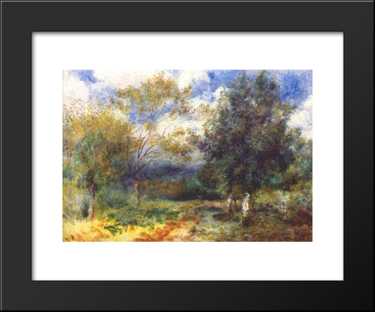 Landscape In The Sun 20x24 Black Modern Wood Framed Art Print Poster by Renoir, Pierre Auguste
