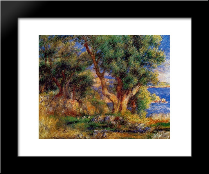 Landscape Near Manton 20x24 Black Modern Wood Framed Art Print Poster by Renoir, Pierre Auguste