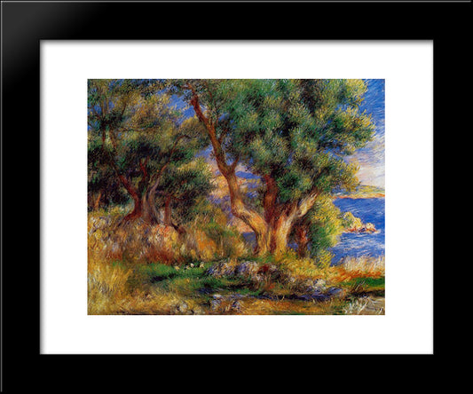 Landscape Near Manton 20x24 Black Modern Wood Framed Art Print Poster by Renoir, Pierre Auguste