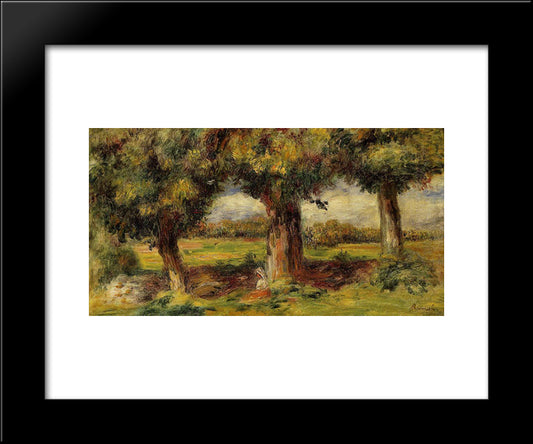Landscape Near Pont Aven 20x24 Black Modern Wood Framed Art Print Poster by Renoir, Pierre Auguste