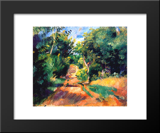 Landscape Near Varengeville 20x24 Black Modern Wood Framed Art Print Poster by Renoir, Pierre Auguste