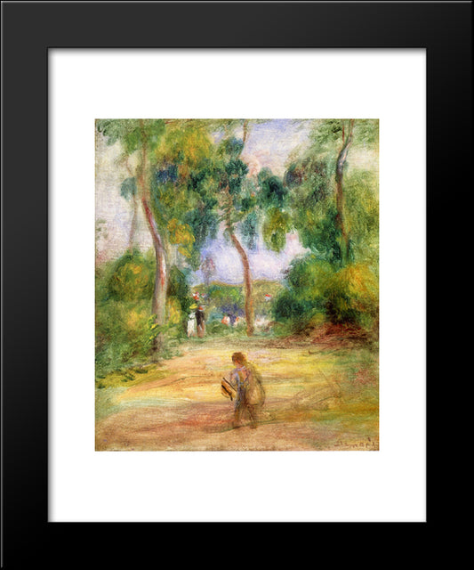 Landscape With Figures 20x24 Black Modern Wood Framed Art Print Poster by Renoir, Pierre Auguste