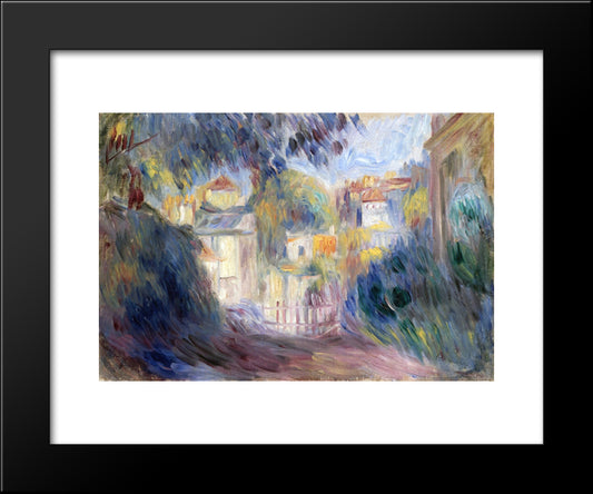 Landscape With Red Roofs 20x24 Black Modern Wood Framed Art Print Poster by Renoir, Pierre Auguste