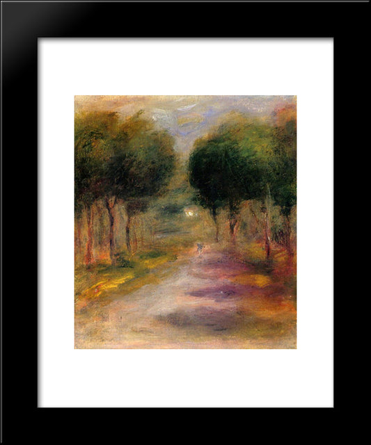 Landscape With Trees 20x24 Black Modern Wood Framed Art Print Poster by Renoir, Pierre Auguste