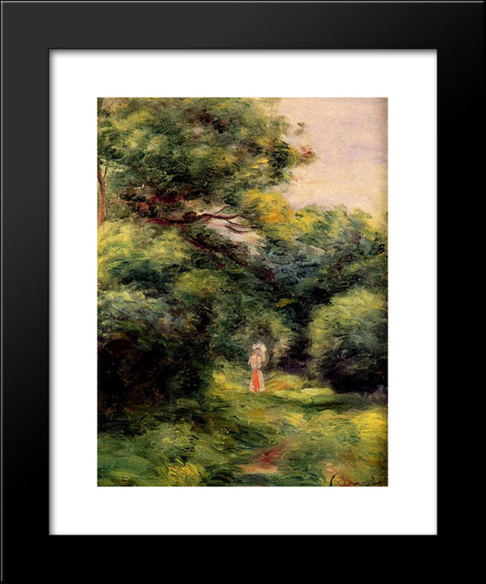 Lane In The Woods 20x24 Black Modern Wood Framed Art Print Poster by Renoir, Pierre Auguste