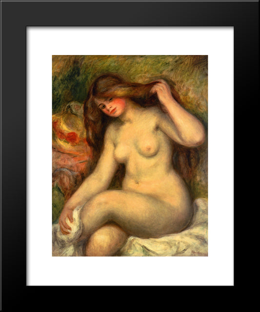 Large Bather With Crossed Legs 20x24 Black Modern Wood Framed Art Print Poster by Renoir, Pierre Auguste
