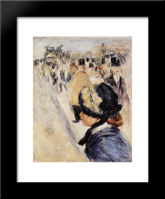 Le Place Clichy 20x24 Black Modern Wood Framed Art Print Poster by Renoir, Pierre Auguste