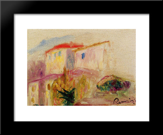 Le Poste At Cagnes (Study) 20x24 Black Modern Wood Framed Art Print Poster by Renoir, Pierre Auguste