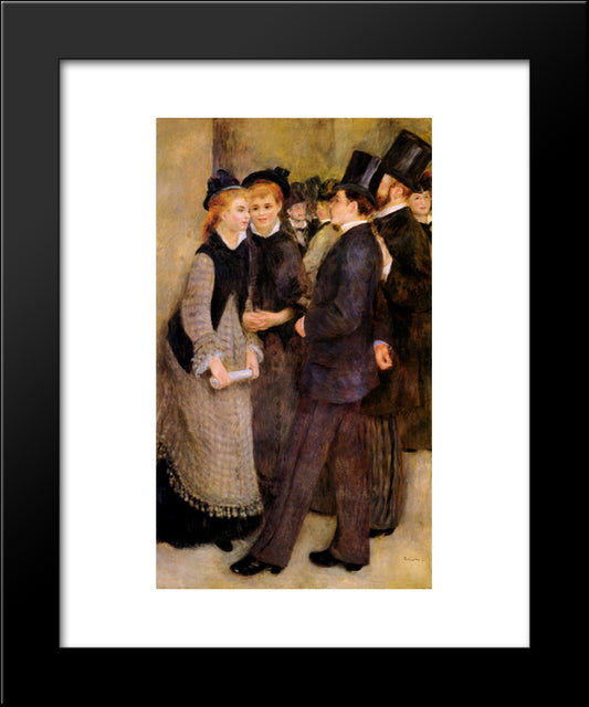 Leaving The Conservatoire 20x24 Black Modern Wood Framed Art Print Poster by Renoir, Pierre Auguste