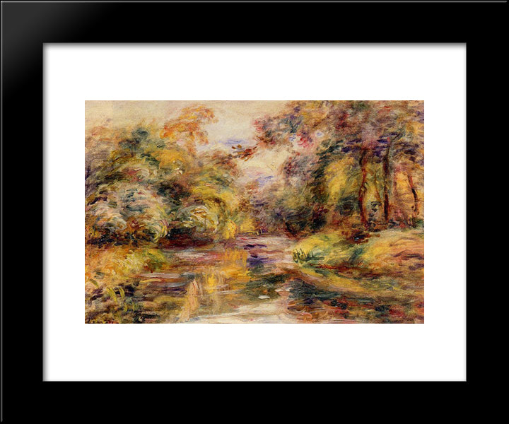 Little River 20x24 Black Modern Wood Framed Art Print Poster by Renoir, Pierre Auguste