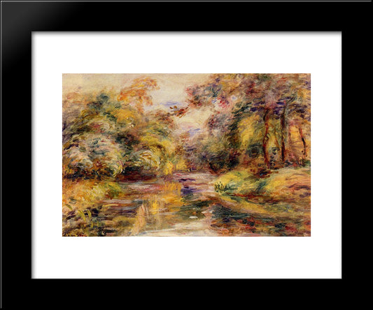 Little River 20x24 Black Modern Wood Framed Art Print Poster by Renoir, Pierre Auguste