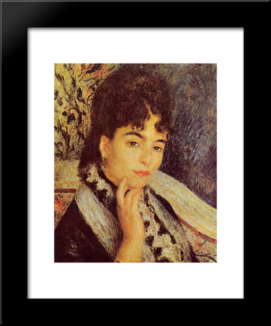 Madame Alphonse Daudet 20x24 Black Modern Wood Framed Art Print Poster by Renoir, Pierre Auguste