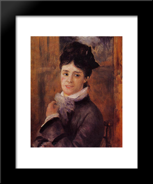 Madame Claude Monet 20x24 Black Modern Wood Framed Art Print Poster by Renoir, Pierre Auguste