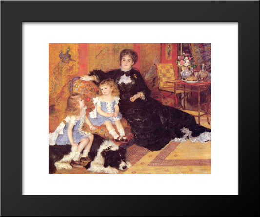 Madame Georges Charpentier And Her Children 20x24 Black Modern Wood Framed Art Print Poster by Renoir, Pierre Auguste