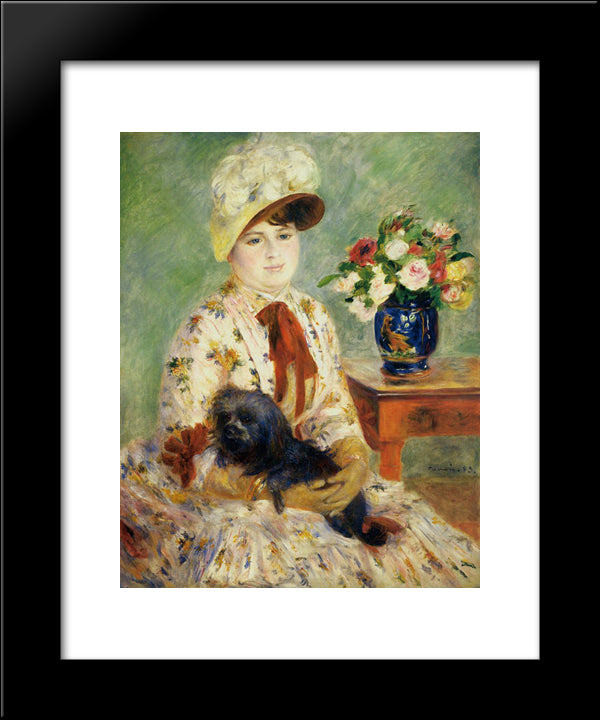 Madame Hagen 20x24 Black Modern Wood Framed Art Print Poster by Renoir, Pierre Auguste