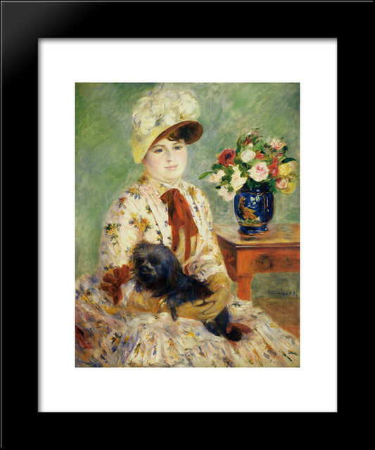 Madame Hagen 20x24 Black Modern Wood Framed Art Print Poster by Renoir, Pierre Auguste