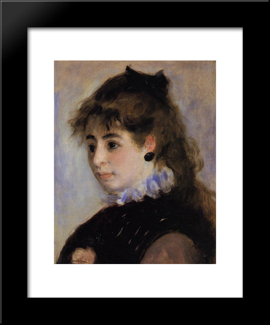 Madame Henriot 20x24 Black Modern Wood Framed Art Print Poster by Renoir, Pierre Auguste