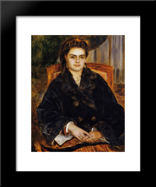 Madame Marie Octavie Bernier 20x24 Black Modern Wood Framed Art Print Poster by Renoir, Pierre Auguste