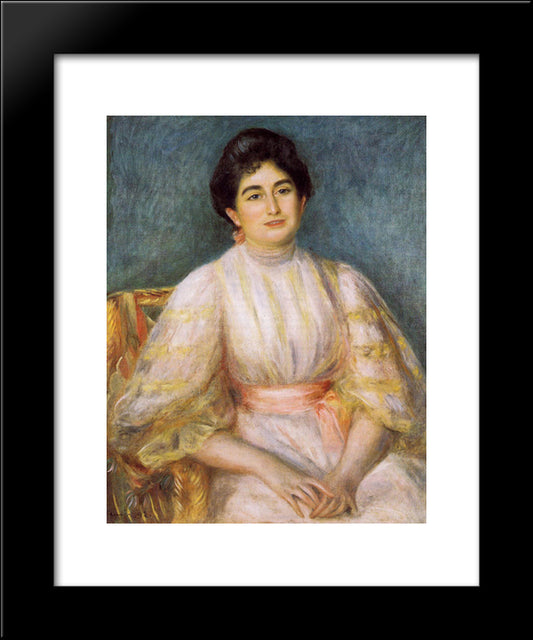 Madame Paul Gallimard Nee. Lucie Duche 20x24 Black Modern Wood Framed Art Print Poster by Renoir, Pierre Auguste