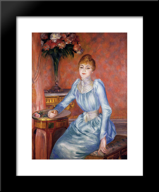 Madame Robert De Bonnieres 20x24 Black Modern Wood Framed Art Print Poster by Renoir, Pierre Auguste