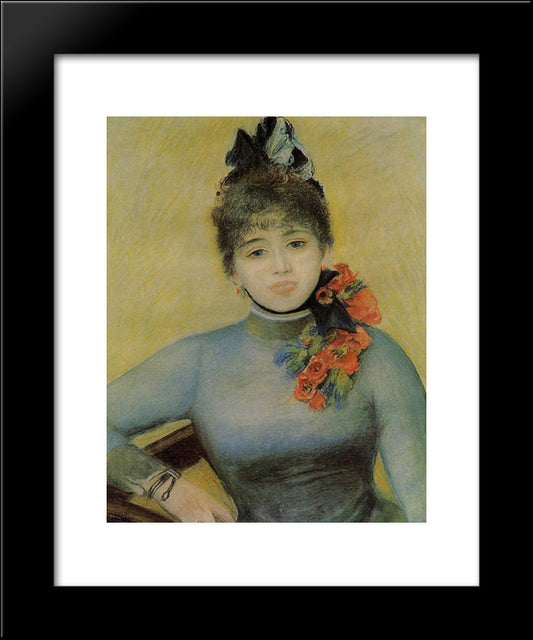 Madame Severine 20x24 Black Modern Wood Framed Art Print Poster by Renoir, Pierre Auguste