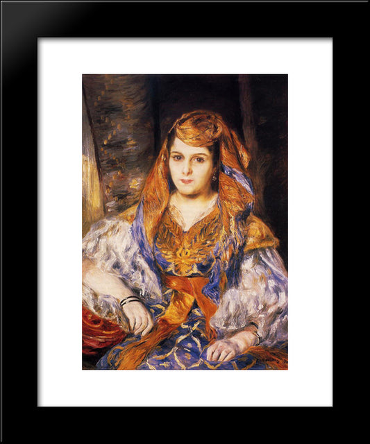 Madame Stora In Algerian Dress 20x24 Black Modern Wood Framed Art Print Poster by Renoir, Pierre Auguste