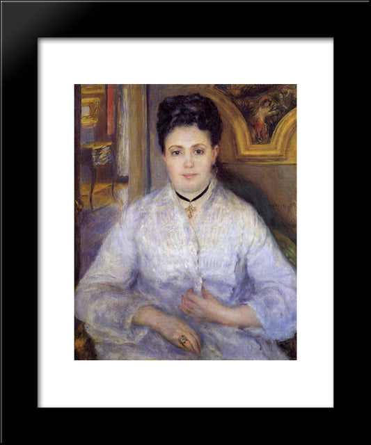 Madame Victor Chocquet 20x24 Black Modern Wood Framed Art Print Poster by Renoir, Pierre Auguste