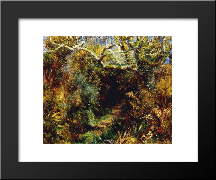 Mediterranean Landscape 20x24 Black Modern Wood Framed Art Print Poster by Renoir, Pierre Auguste