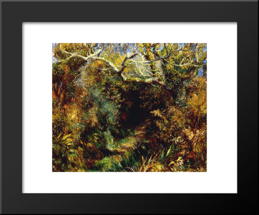 Mediterranean Landscape 20x24 Black Modern Wood Framed Art Print Poster by Renoir, Pierre Auguste