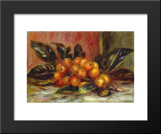 Medlar Branch 20x24 Black Modern Wood Framed Art Print Poster by Renoir, Pierre Auguste