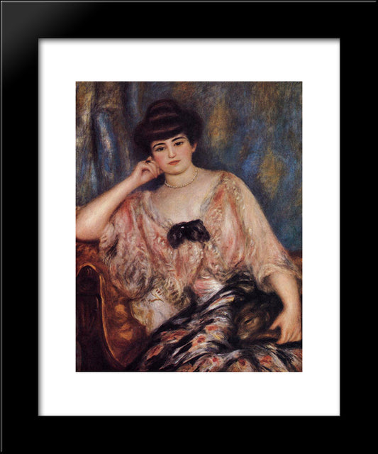 Misia 20x24 Black Modern Wood Framed Art Print Poster by Renoir, Pierre Auguste