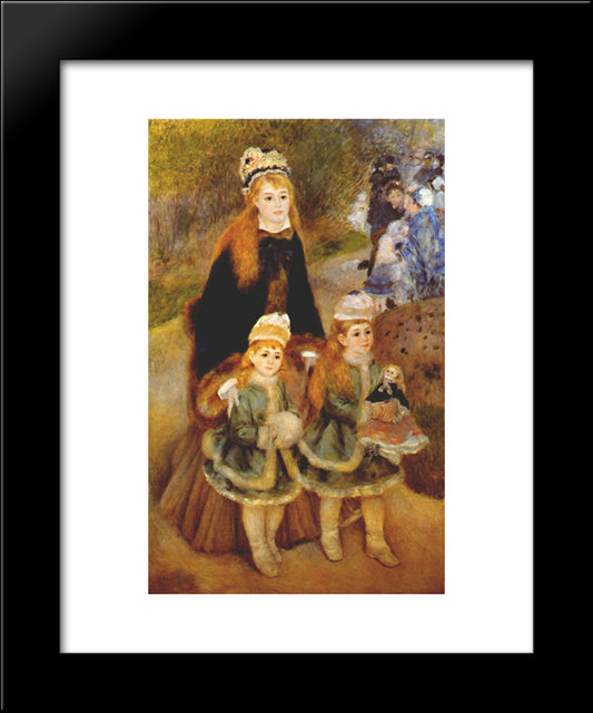 Mother And Children 20x24 Black Modern Wood Framed Art Print Poster by Renoir, Pierre Auguste