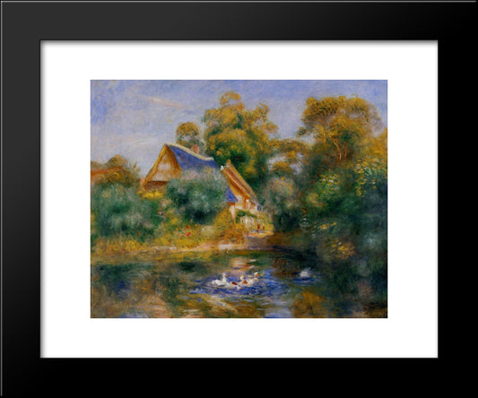 Mother Goose 20x24 Black Modern Wood Framed Art Print Poster by Renoir, Pierre Auguste