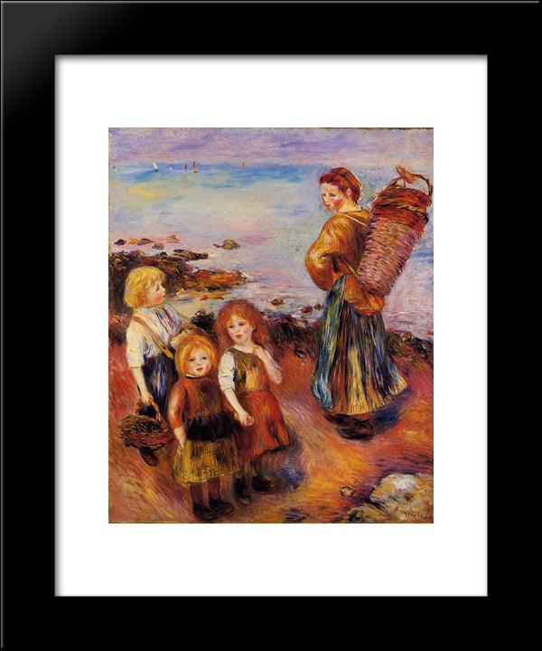 Mussel Fisherman 20x24 Black Modern Wood Framed Art Print Poster by Renoir, Pierre Auguste