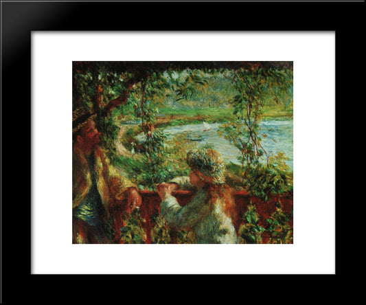 Near Lake 20x24 Black Modern Wood Framed Art Print Poster by Renoir, Pierre Auguste
