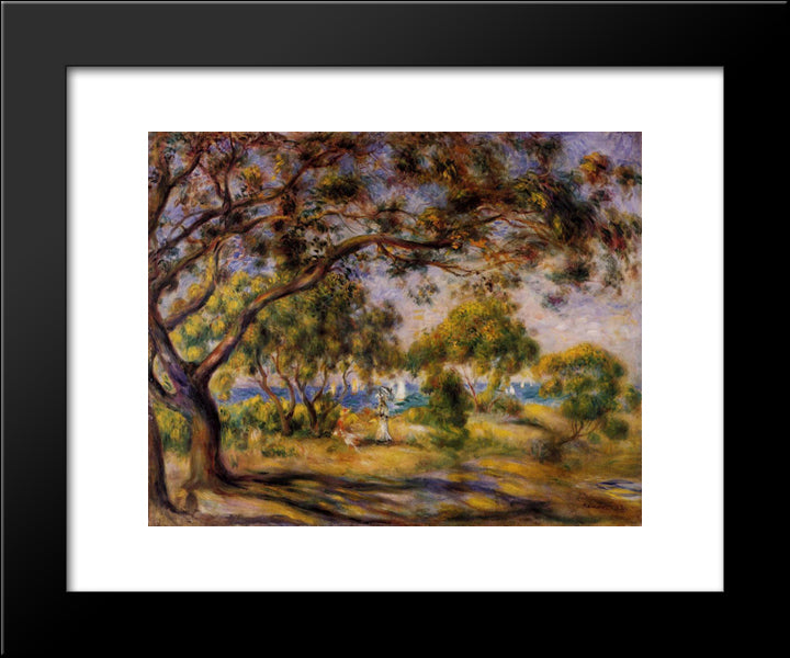 Noirmoutiers 20x24 Black Modern Wood Framed Art Print Poster by Renoir, Pierre Auguste