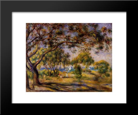 Noirmoutiers 20x24 Black Modern Wood Framed Art Print Poster by Renoir, Pierre Auguste